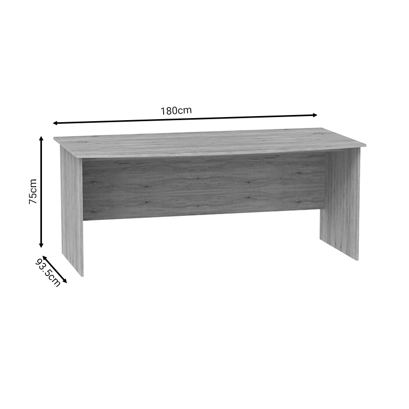 Работно биро anze природен меламин 180x93,5x75cm Работно биро anze природен меламин 180x93,5x75cm