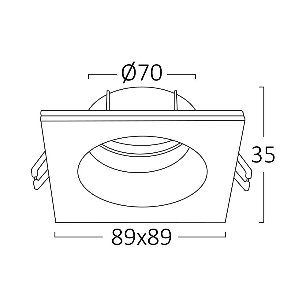 kaktus sq • Бело Вградно Тело Коцка ip54 kaktus sq • Бело Вградно Тело Коцка ip54