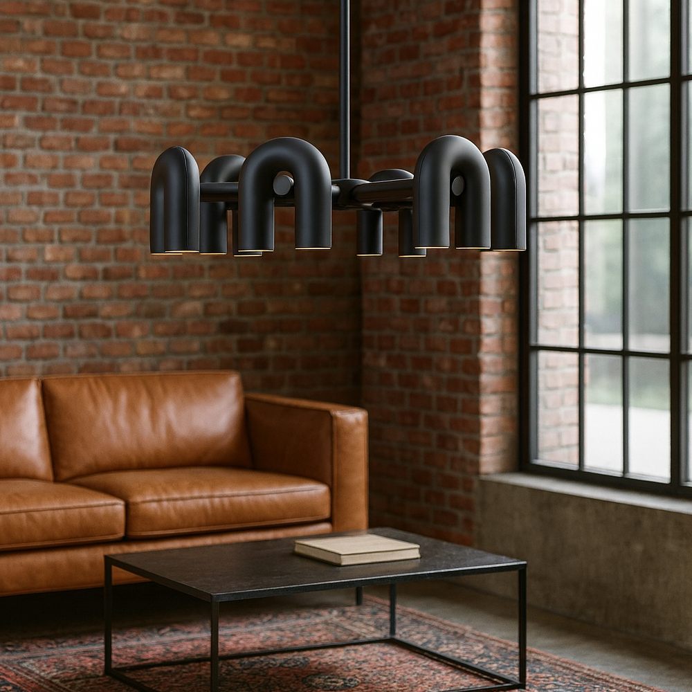 terracotta Црн led Висечки лустер 12 x gu10 terracotta Црн led Висечки лустер 12 x gu10