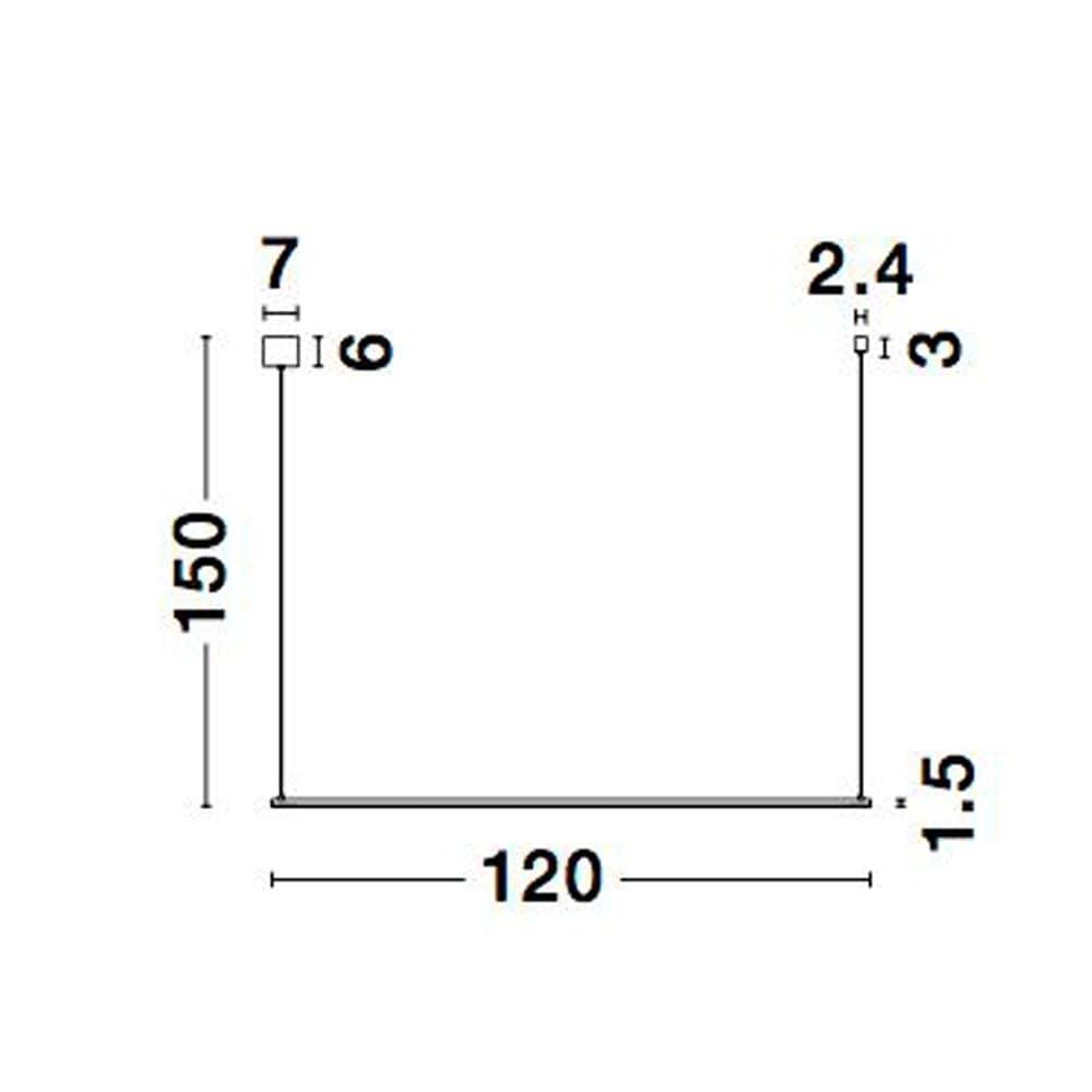 chloe Црн ЛЕД Лустер 120cm 24w 3000k chloe Црн ЛЕД Лустер 120cm 24w 3000k